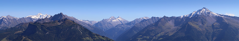 Blick vom Melchboden am Schwendberg auf die Berge über Mayrhofen © Hotel Garni Glück auf