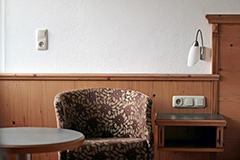 Sitzbereich eines Gästezimmers © Hotel Garni Glück auf